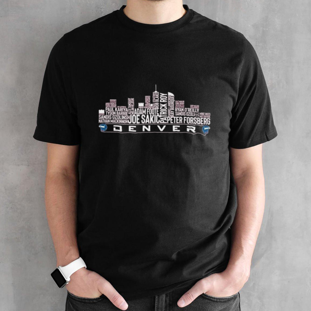 Colorado Avalanche Hockey Team 23 Player Roster Colorado City Skyline 2024 Shirt