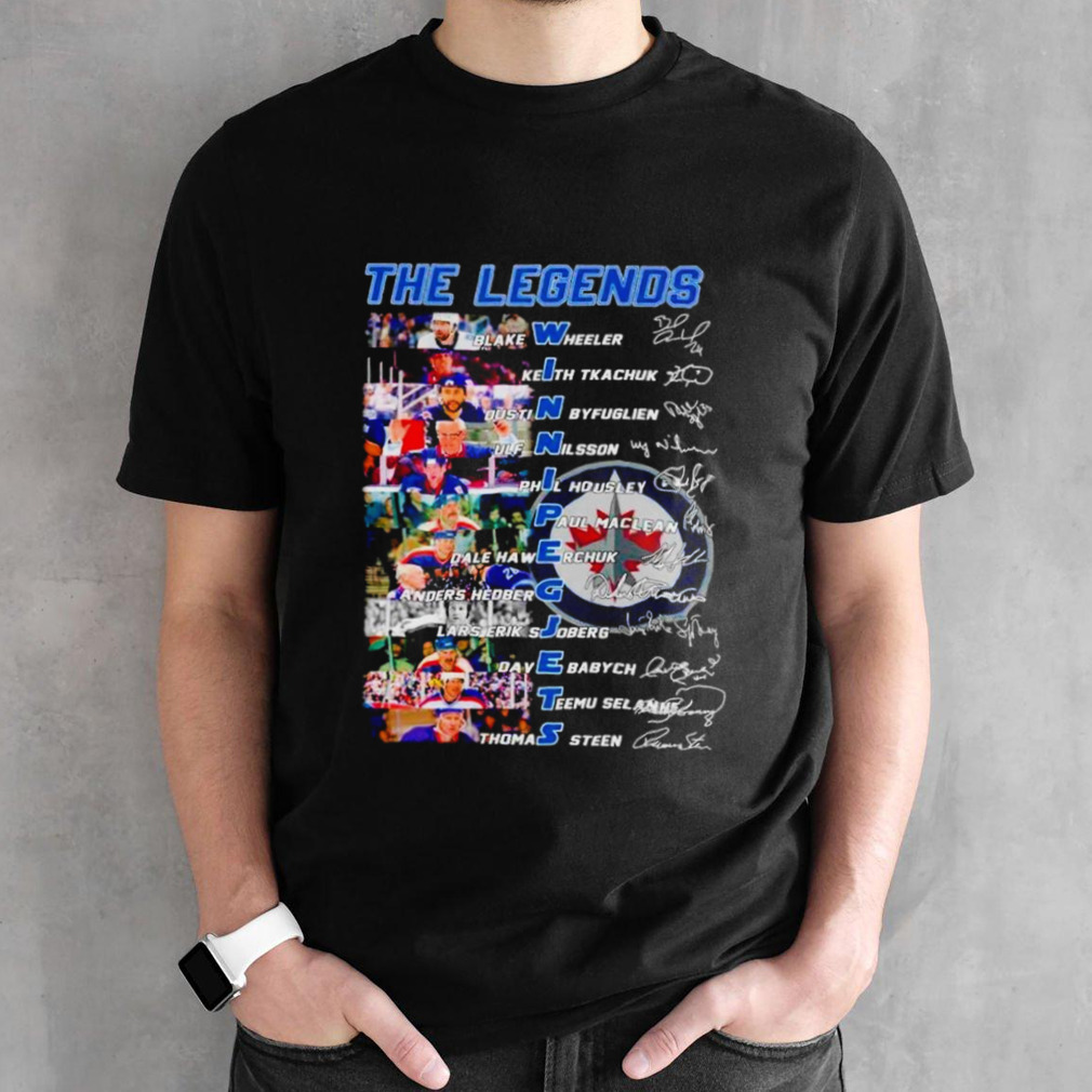 Winnipeg Jets hockey the legends signatures shirt