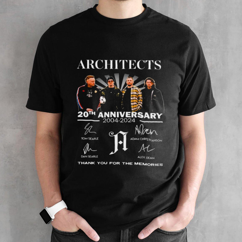 Architects Members 20th Anniversary 2004-2024 Thank You For The Memories Signatures Shirt