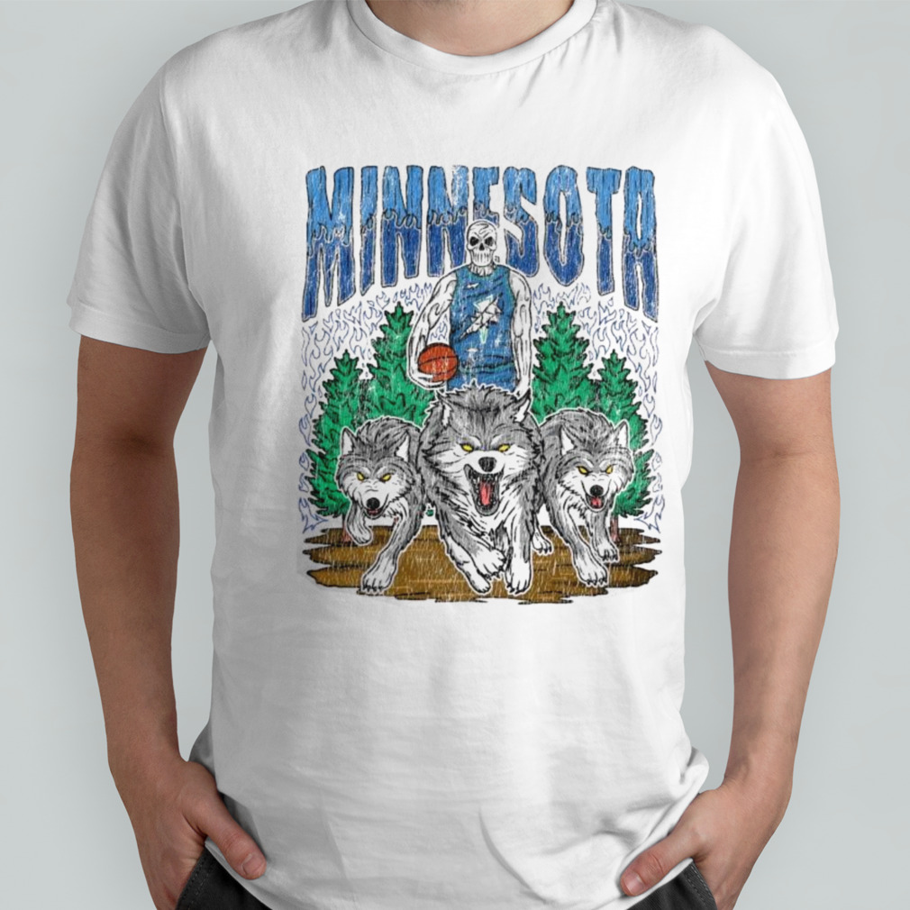 Dead Skeleton Minnesota Timberwolves Basketball Shirt