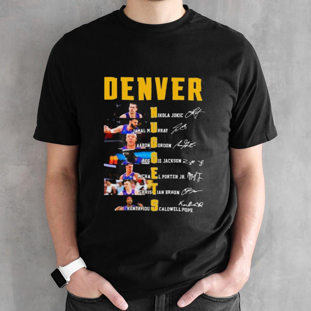 Denver Nuggets NBA Players 2024 Signatures Shirt