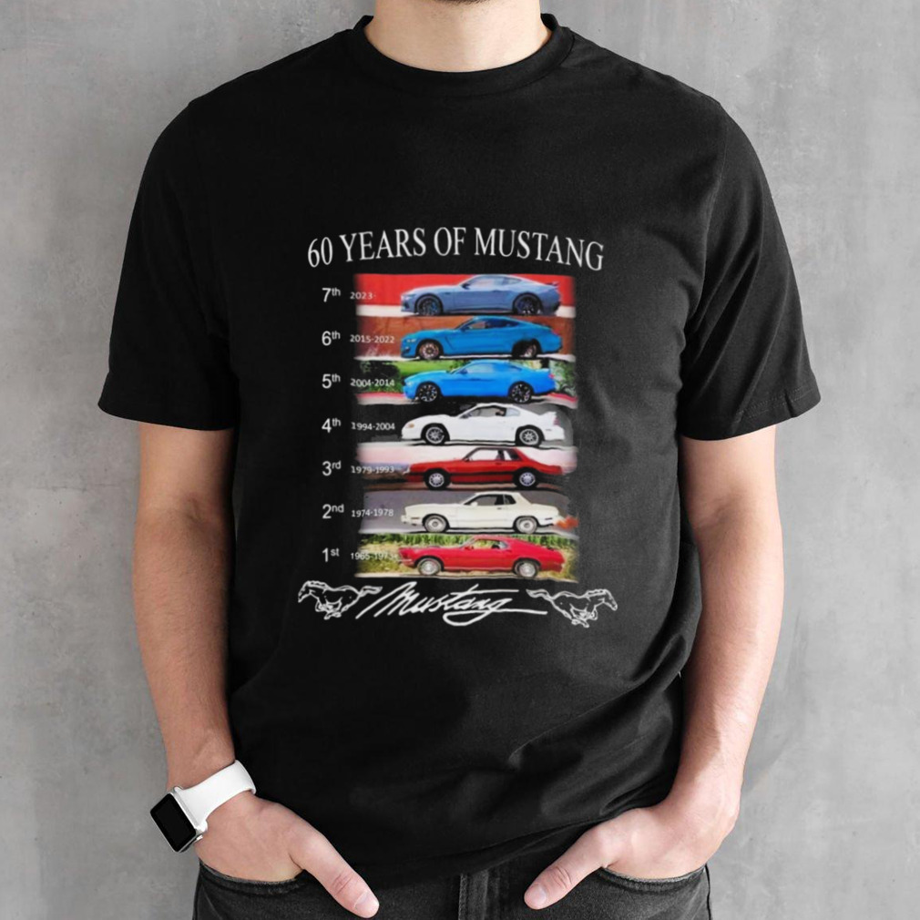 Ford Mustang 60 Years Of Mustang Signatures Shirt