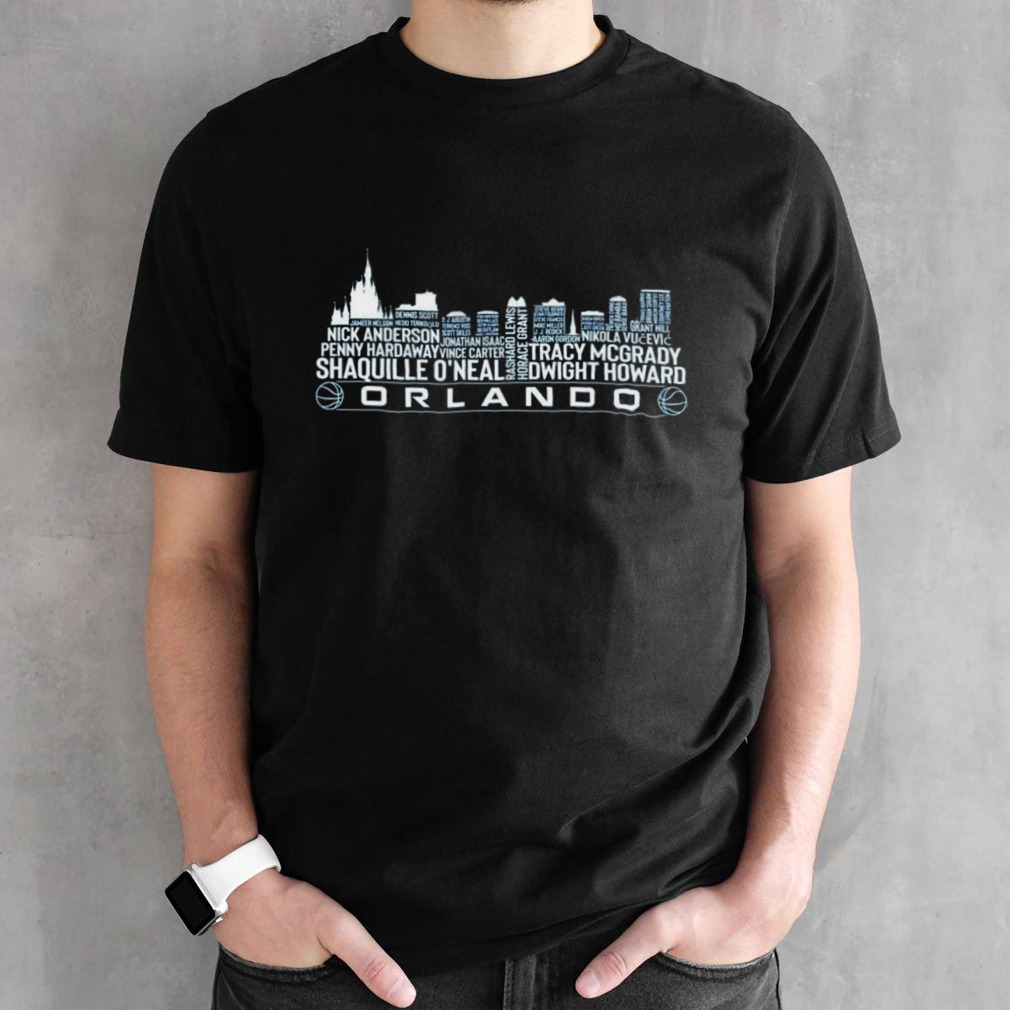 Orlando Magic Basketball Team All Time Legends Orlando City Skyline 2024 Shirt