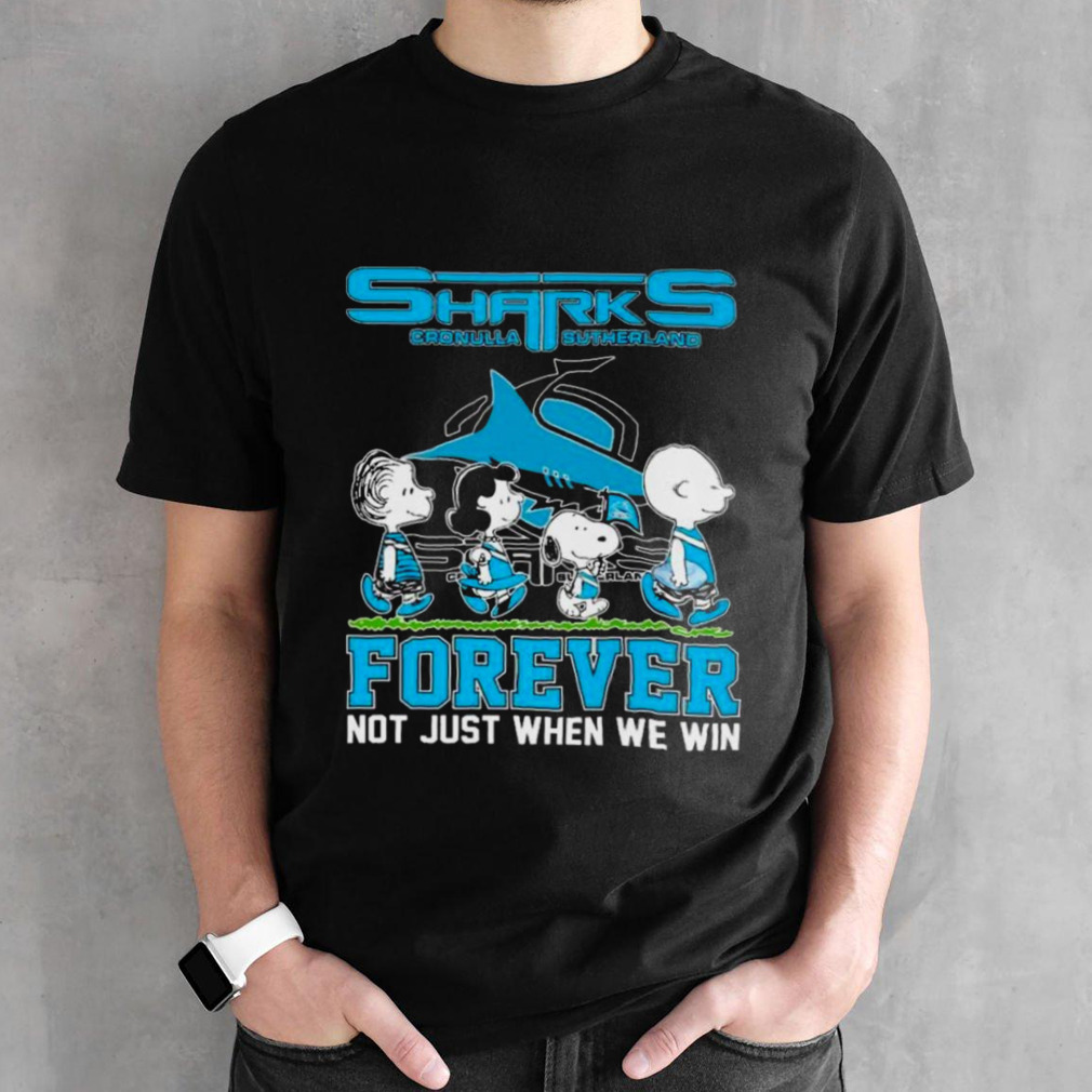 Peanuts Characters Abbey Road Cronulla Sutherland Sharks Forever Not Just When We Win Shirt