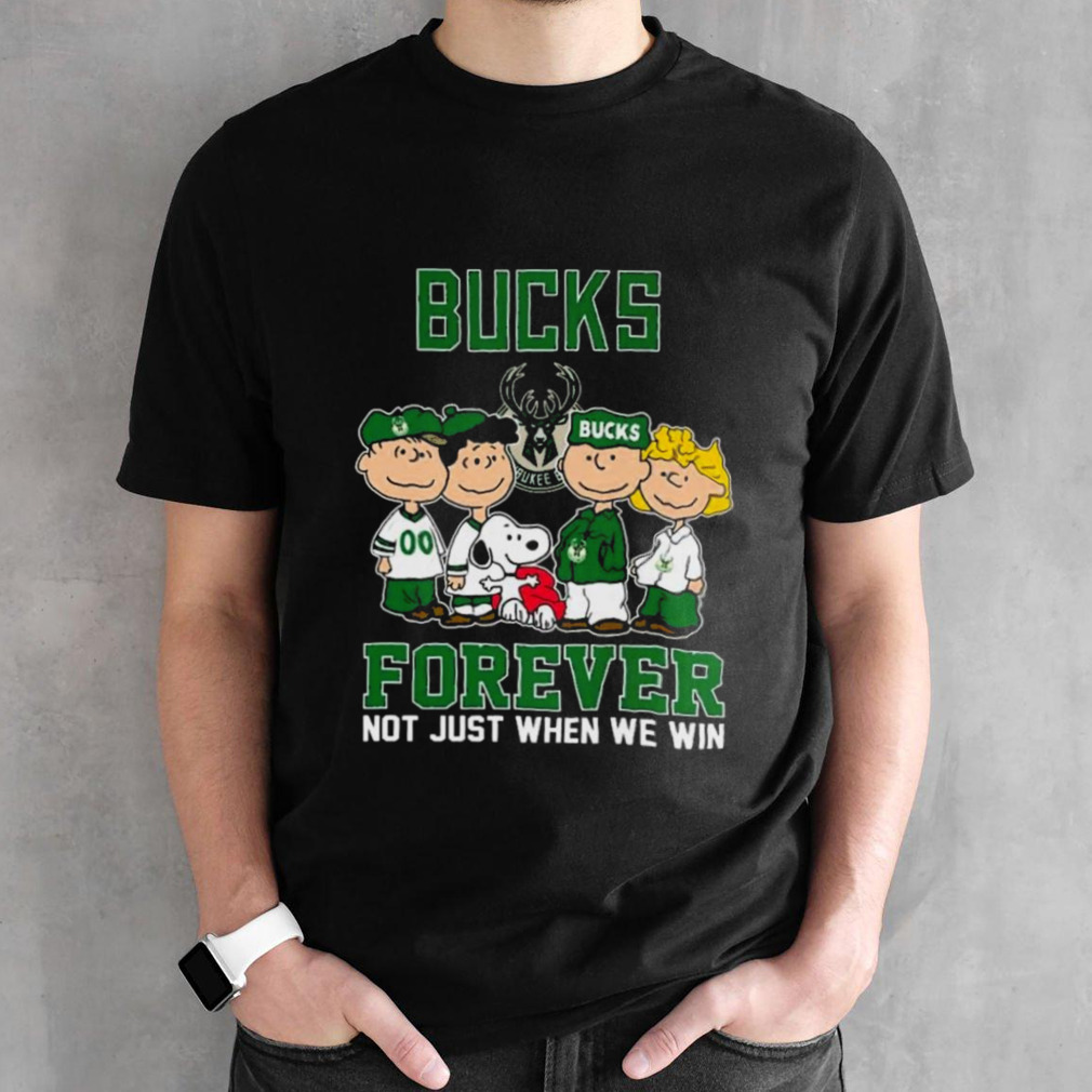 Peanuts Characters Milwaukee Bucks 2024 Forever Not Just When We Win Shirt