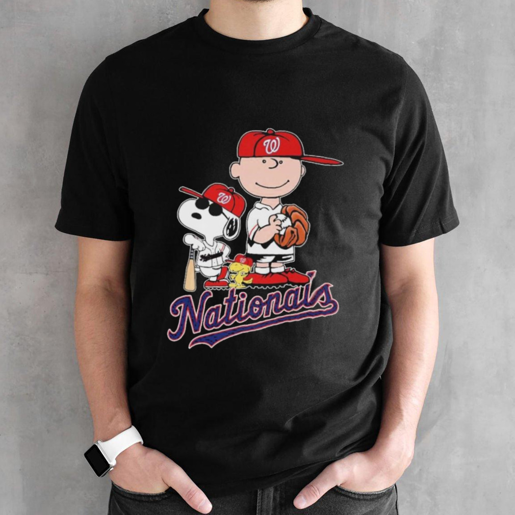 Peanuts Characters Washington Nationals Baseball Shirt