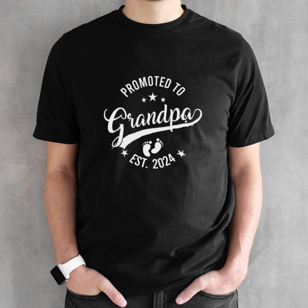 Promoted To Grandpa Est 2024 Fathers Day New Grandpa shirt