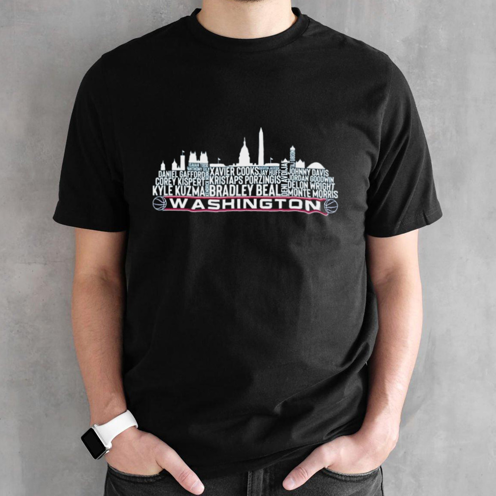 Washington Basketball Team 23 Player Roster Washington D.C Skyline 2024 Shirt