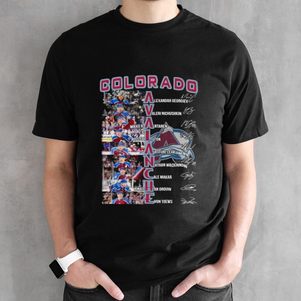 Colorado Avalanche Hockey Team Line Up Stars 2024 Signatures shirt