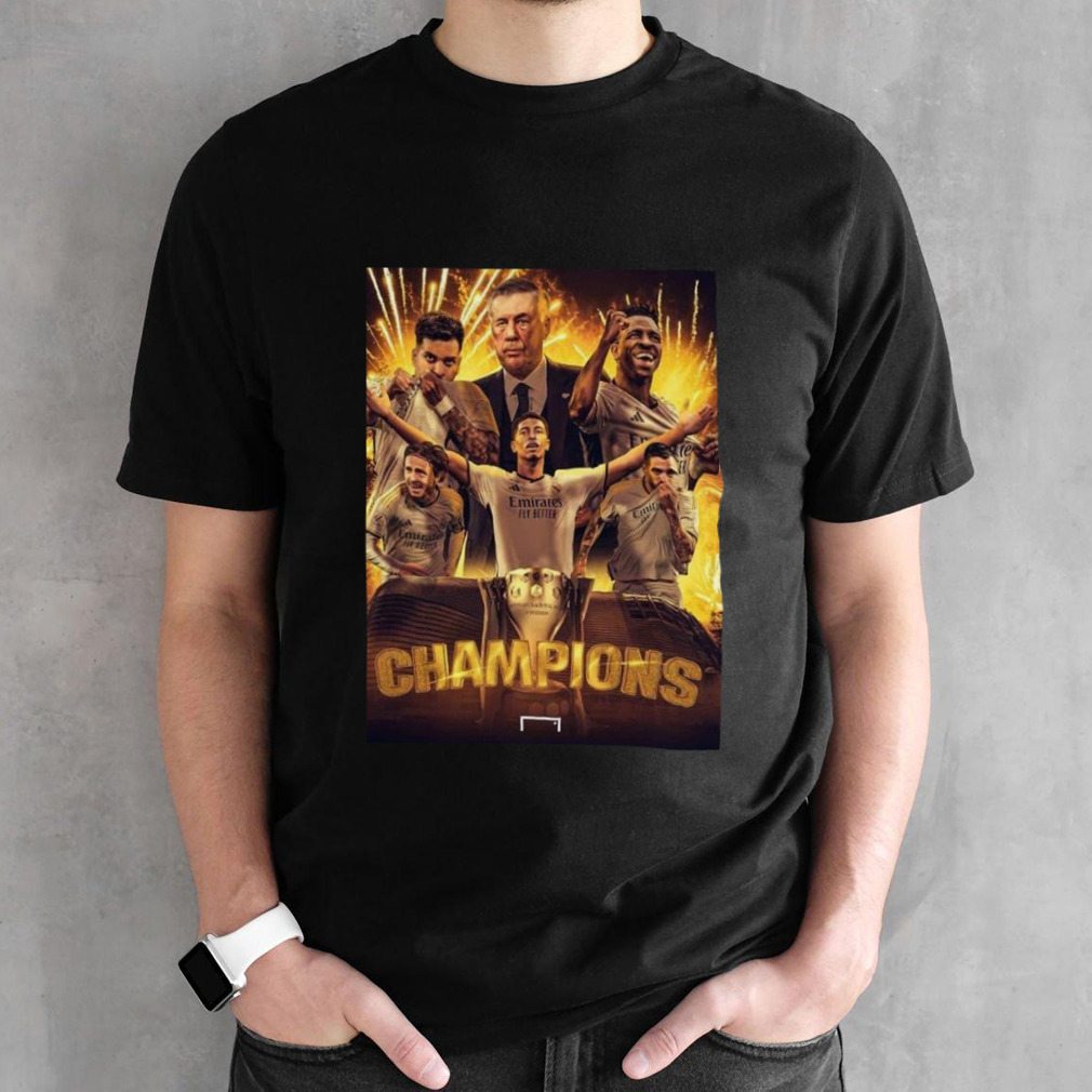 Congratulation Real Madrid And Carlo Ancelotti Champions La Liga 2024 Unisex T-Shirt