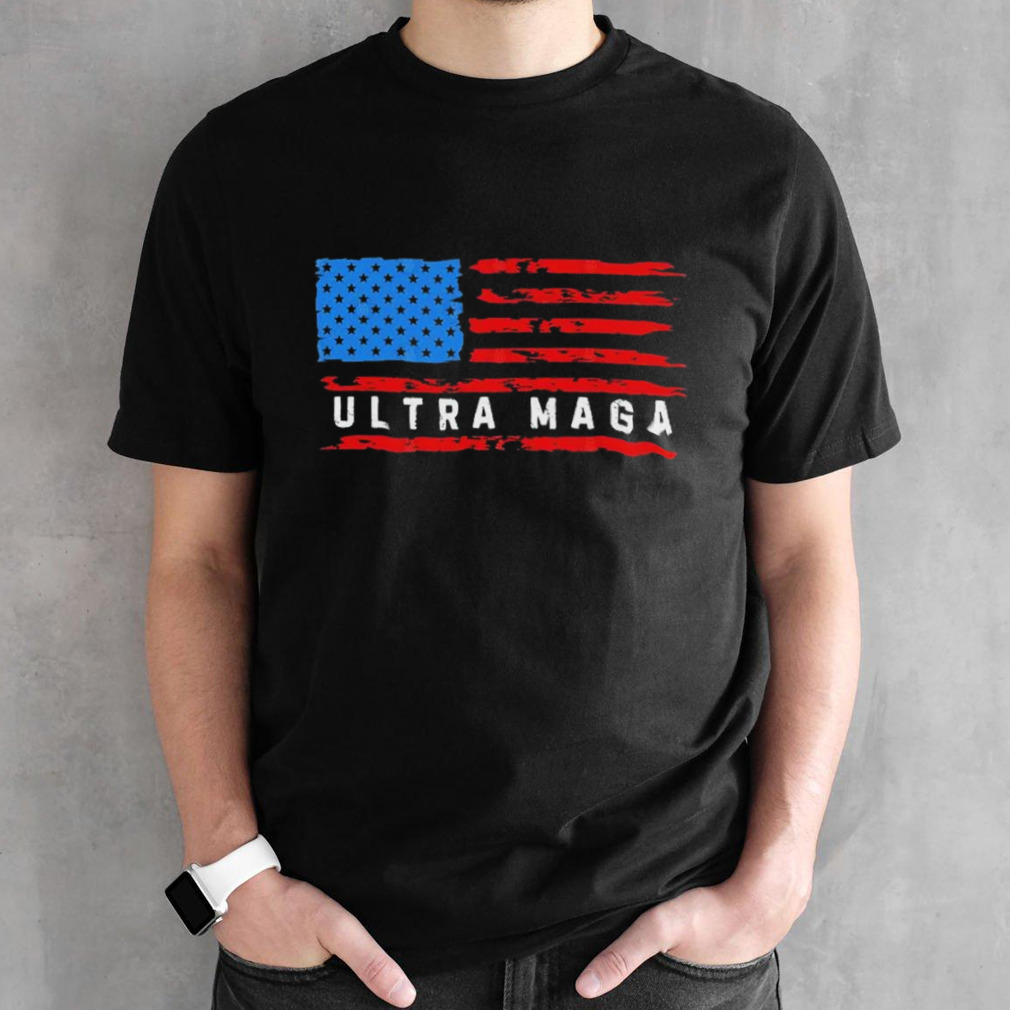 Ultra MAGA American Flag 2024 Republican Pro Trump T-Shirt