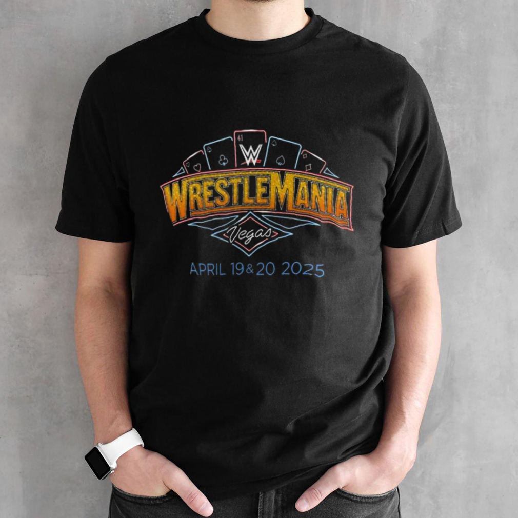 Wwe Black Wrestlemania 41 Logo April 19&20 2025 T-shirt