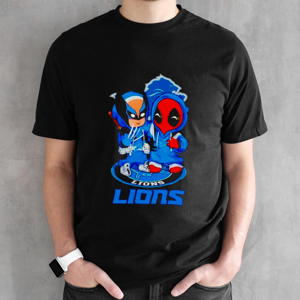 Detroit Lions Marvel Wolverine and Deadpool True friends shirt