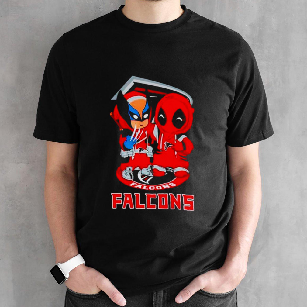 Atlanta Falcons Marvel Wolverine and Deadpool true friends shirt