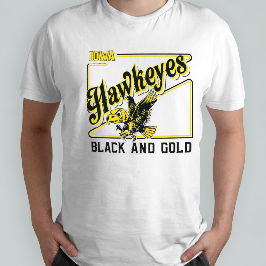 Iowa Hawkeyes black and gold shirt