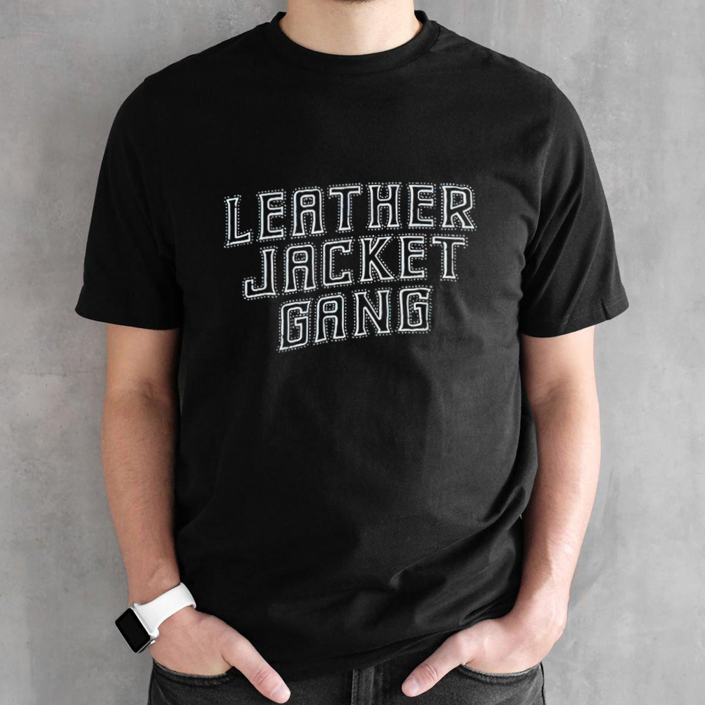 Leather jacket gang shirt