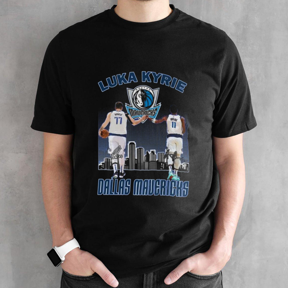 Luka Kyrie Dallas Mavericks Skyline Signatures Shirt