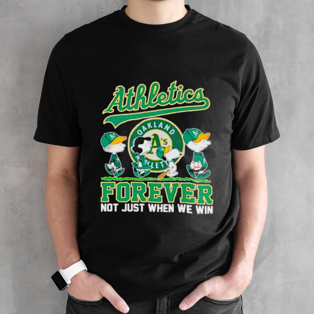 Oakland Athletics The peanuts abbey road forever not just when we win shirt