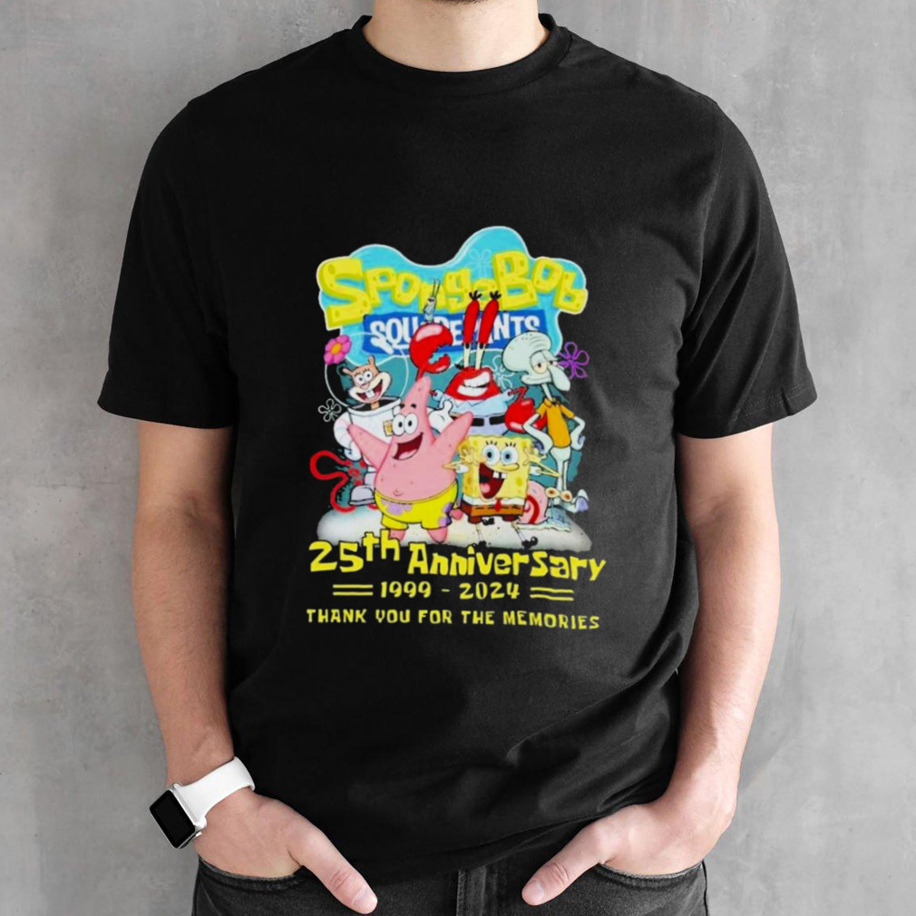 SpongeBob SquarePants 25th Anniversary 1999-2024 Thank You For The Memories T-Shirt