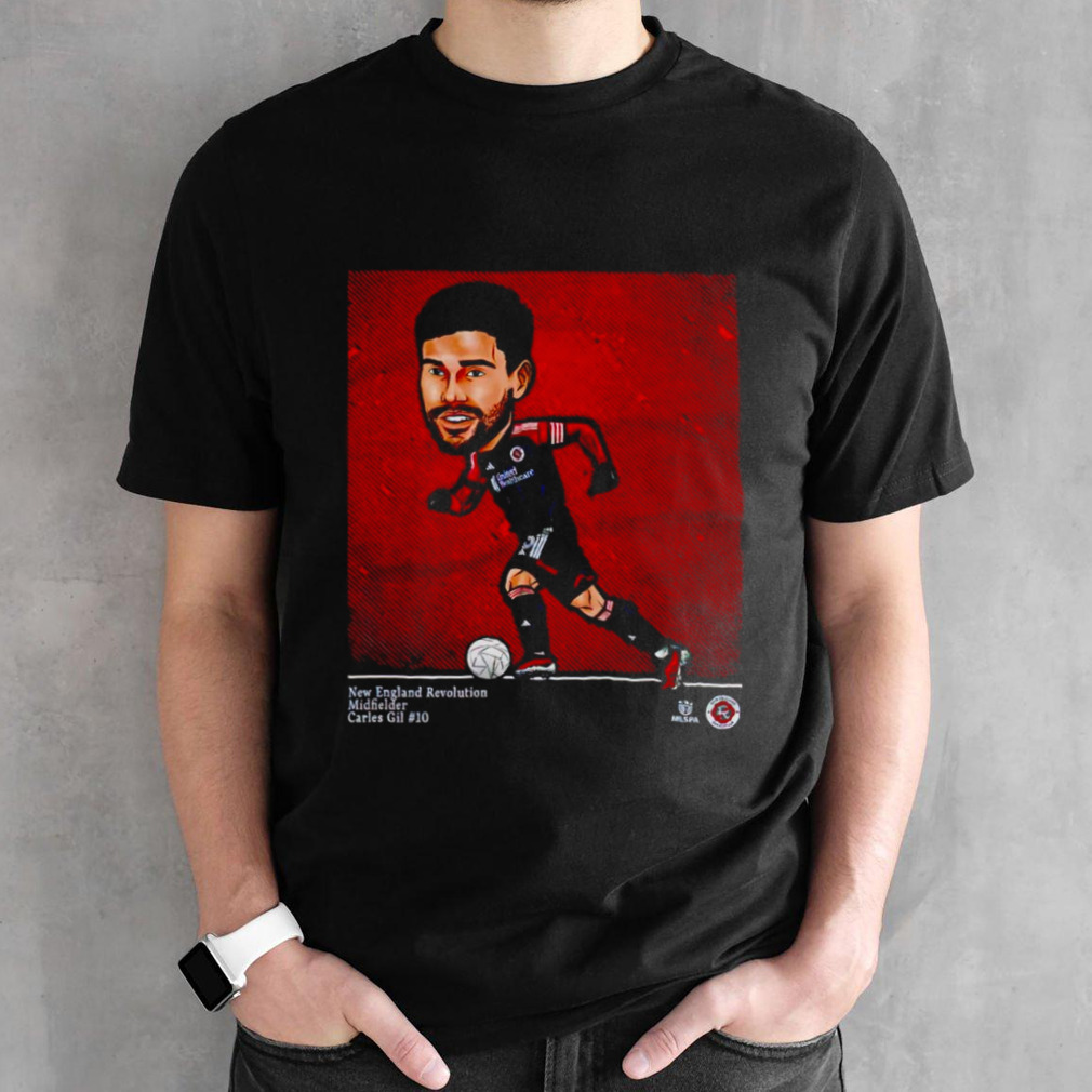 Carles Gil New England Revolution cartoon shirt