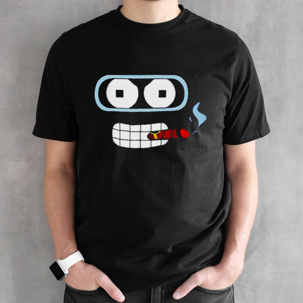 Bender futurama face smoking shirt