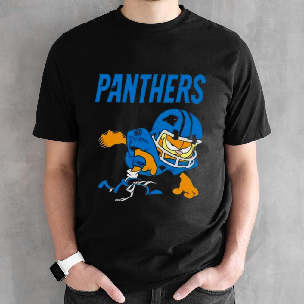 Carolina Panthers Garfield Cat Grumpy Football Player 2024 T-shirt