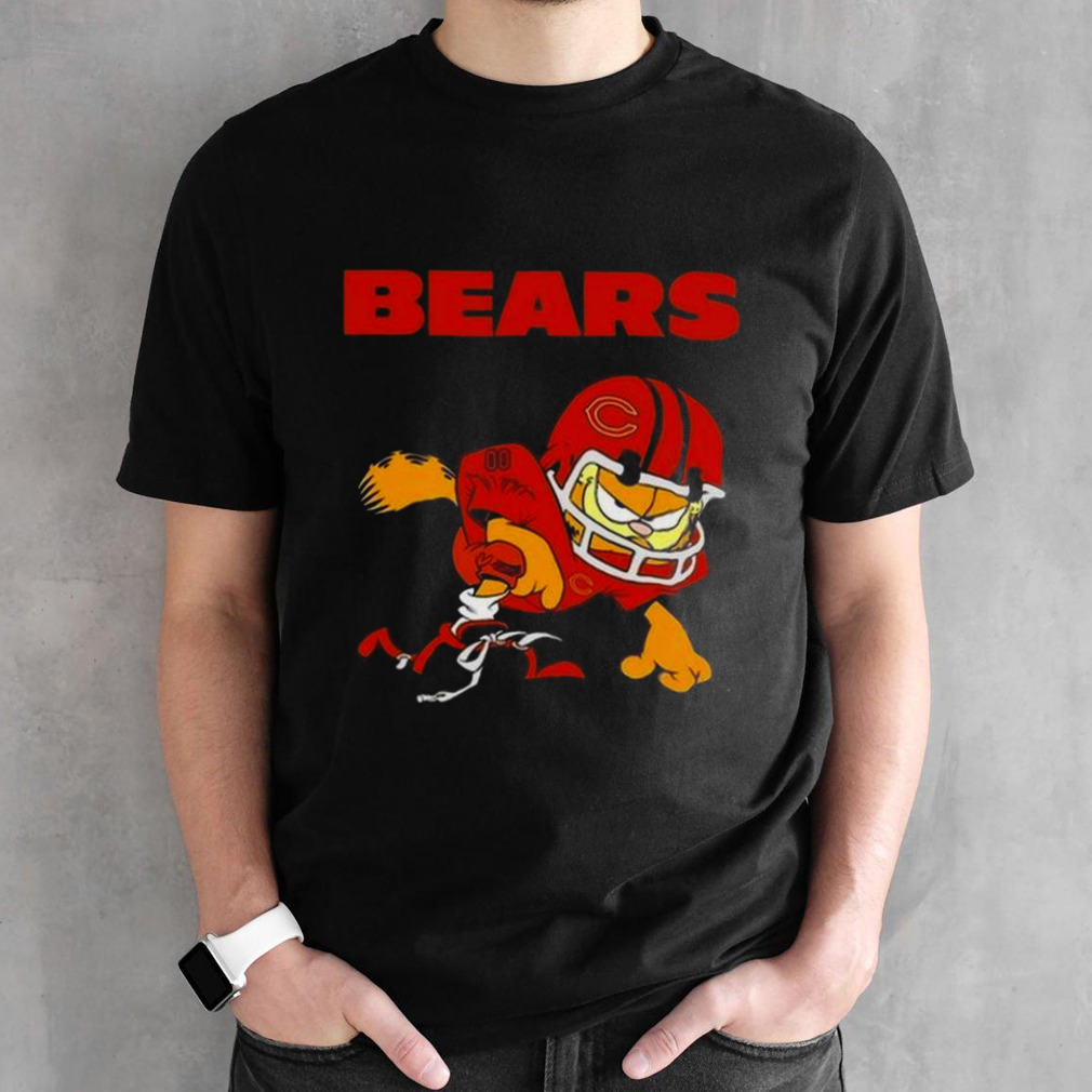 Chicago Bears Garfield Cat Grumpy Football Player 2024 T-shirt