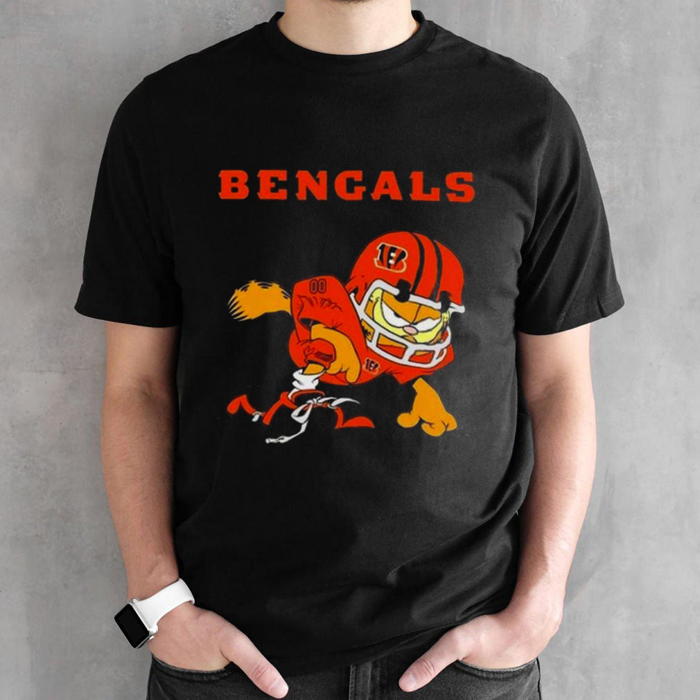 Cincinnati Bengals Garfield Cat Grumpy Football Player 2024 T-shirt