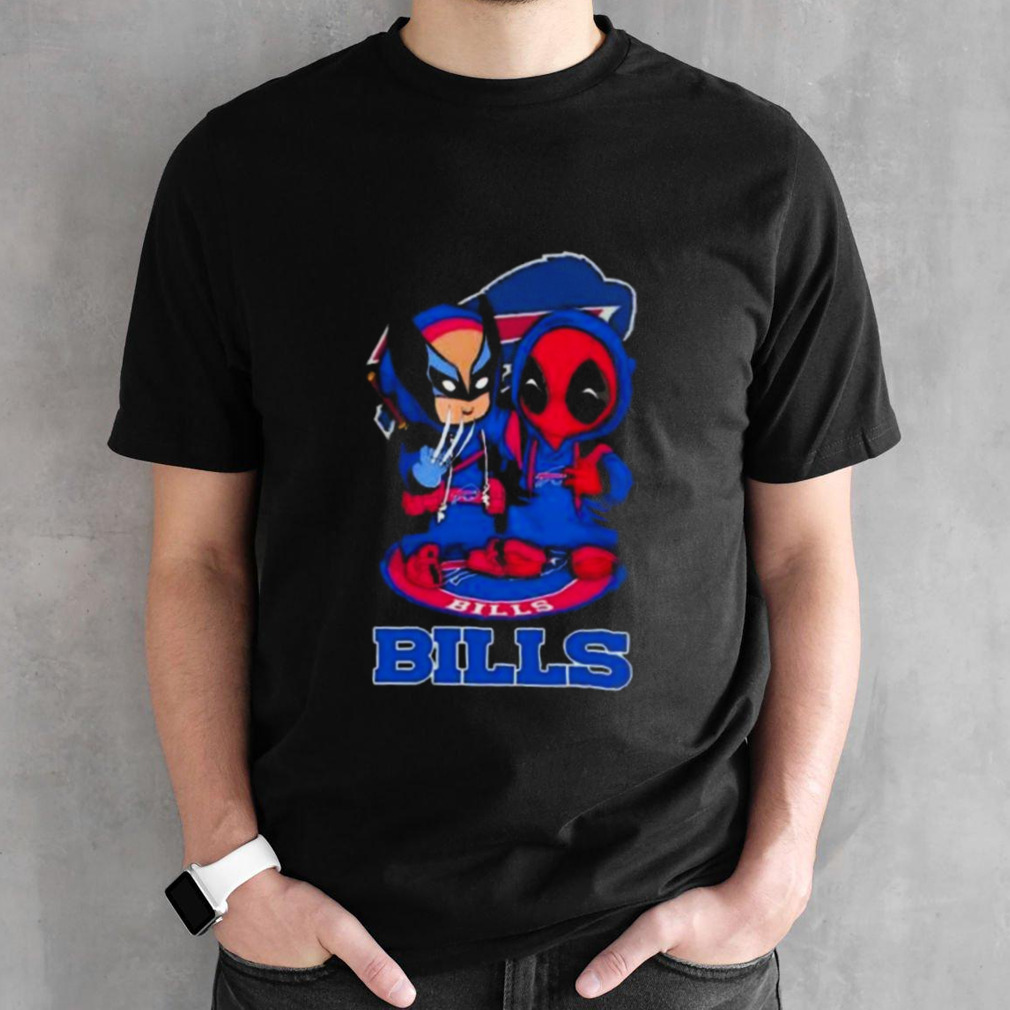 Friends Marvel Deadpool Wolverine Buffalo Bills Shirt