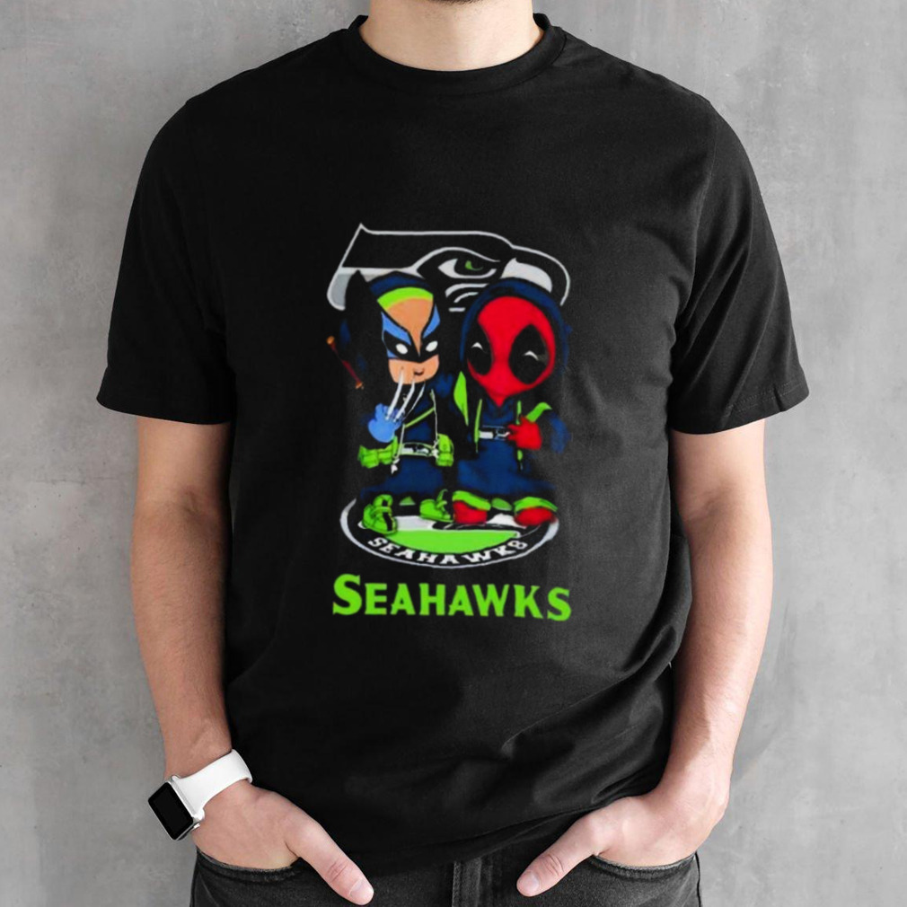 Friends Marvel Deadpool Wolverine Seattle Seahawks Shirt