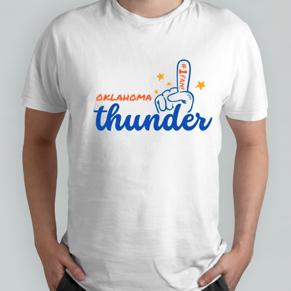 OKC Thunder basketball no 1 fan finge shirt