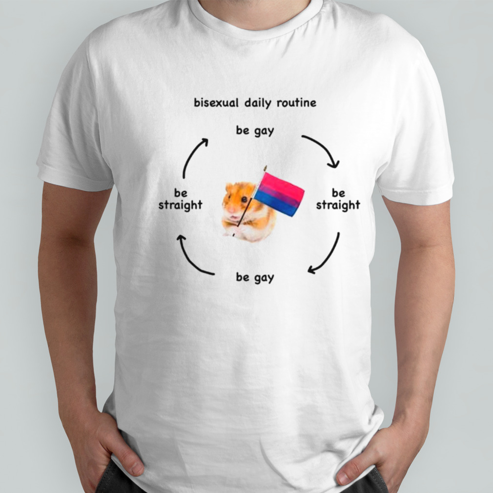 Hamster bisexual daily routine pride flag shirt