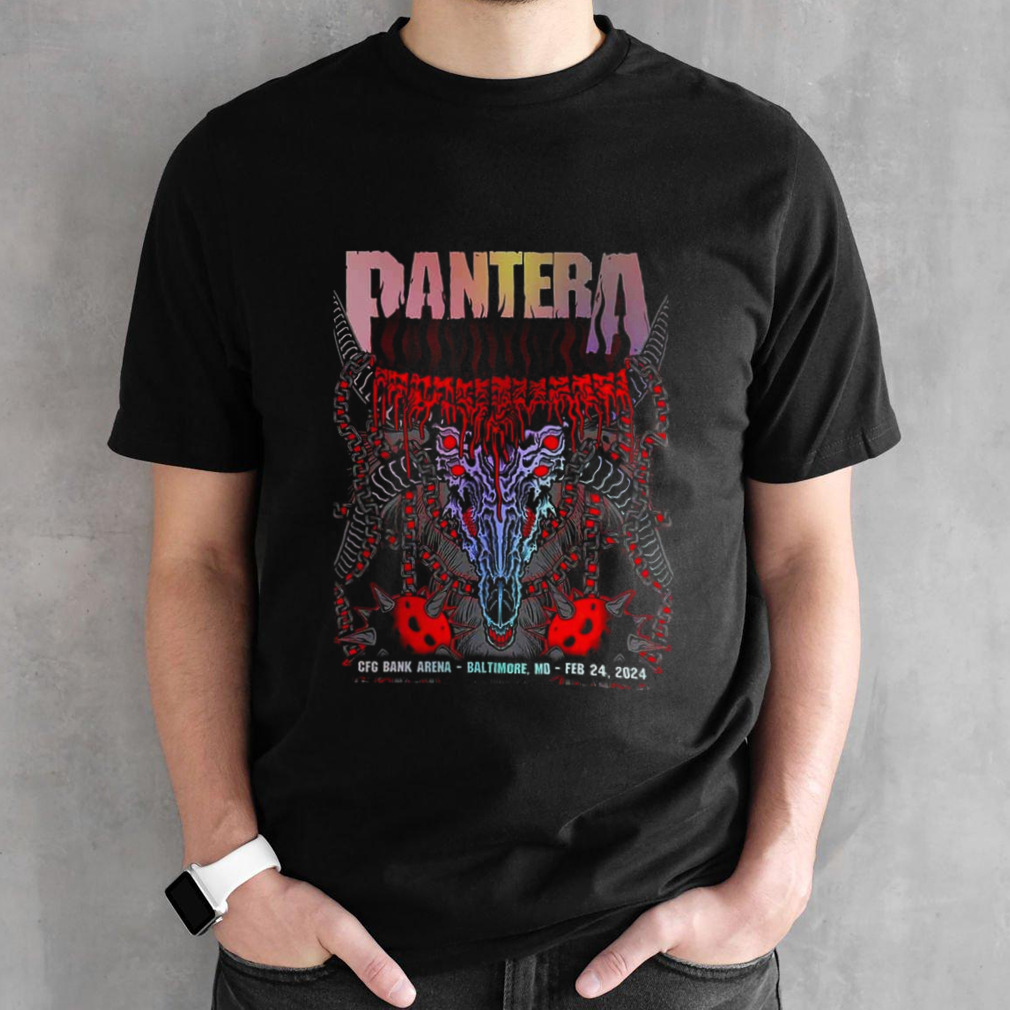 Pantera Baltimore February 24 2024 Rainbow Foil CFG Bank Arena Baltimore MD T-Shirt