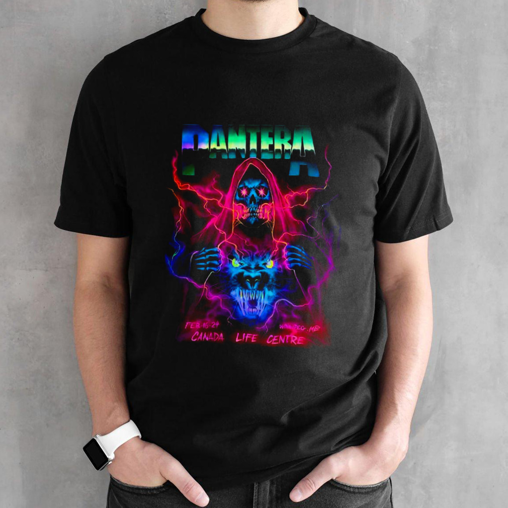 Pantera Winnipeg February 16 2024 Rainbow Foil Canada Life Centre T-Shirt