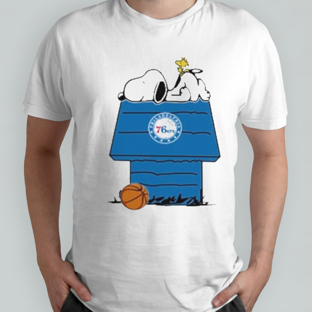 Philadelphia 76ers Nba Basketball Snoopy Woodstock House 2024 T-shirt