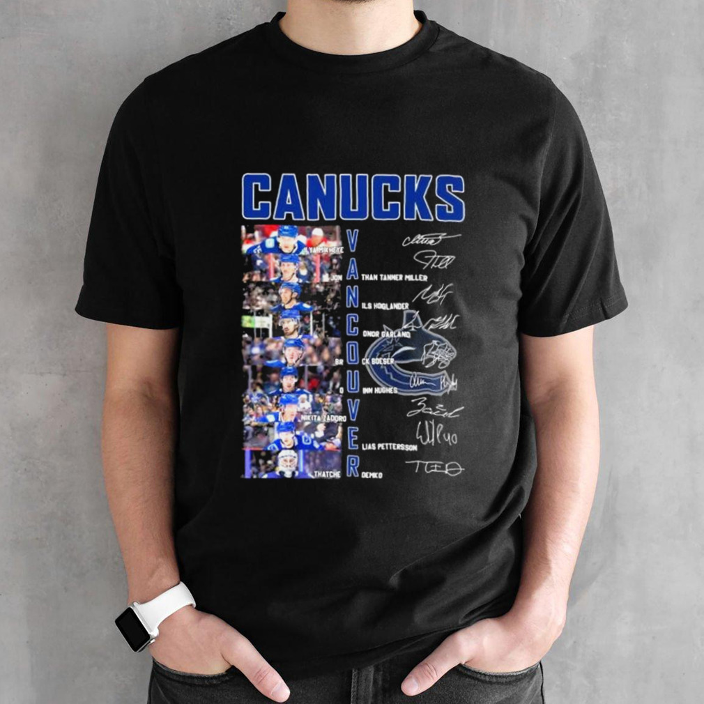 Vancouver Canucks Teams Players 2024 Signatures shirt