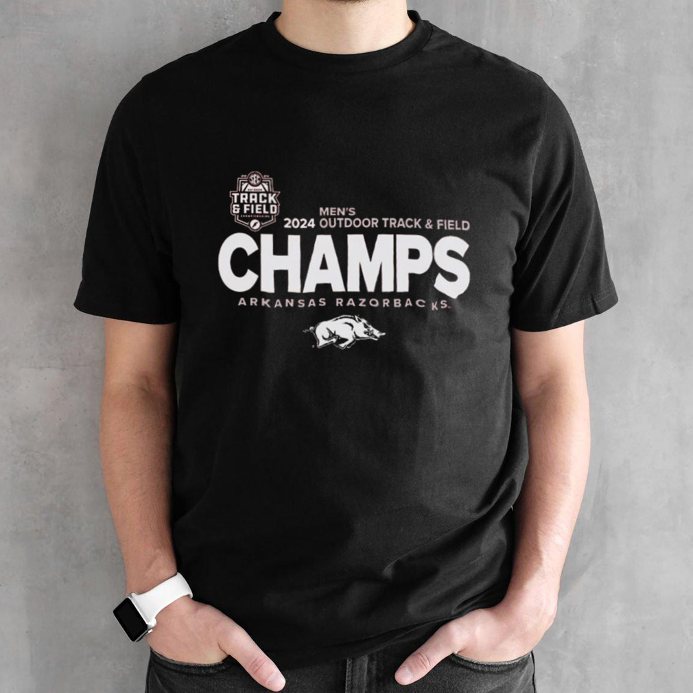 Arkansas Razorbacks 2024 Sec Men’s Outdoor Track & Field Champions T-shirt