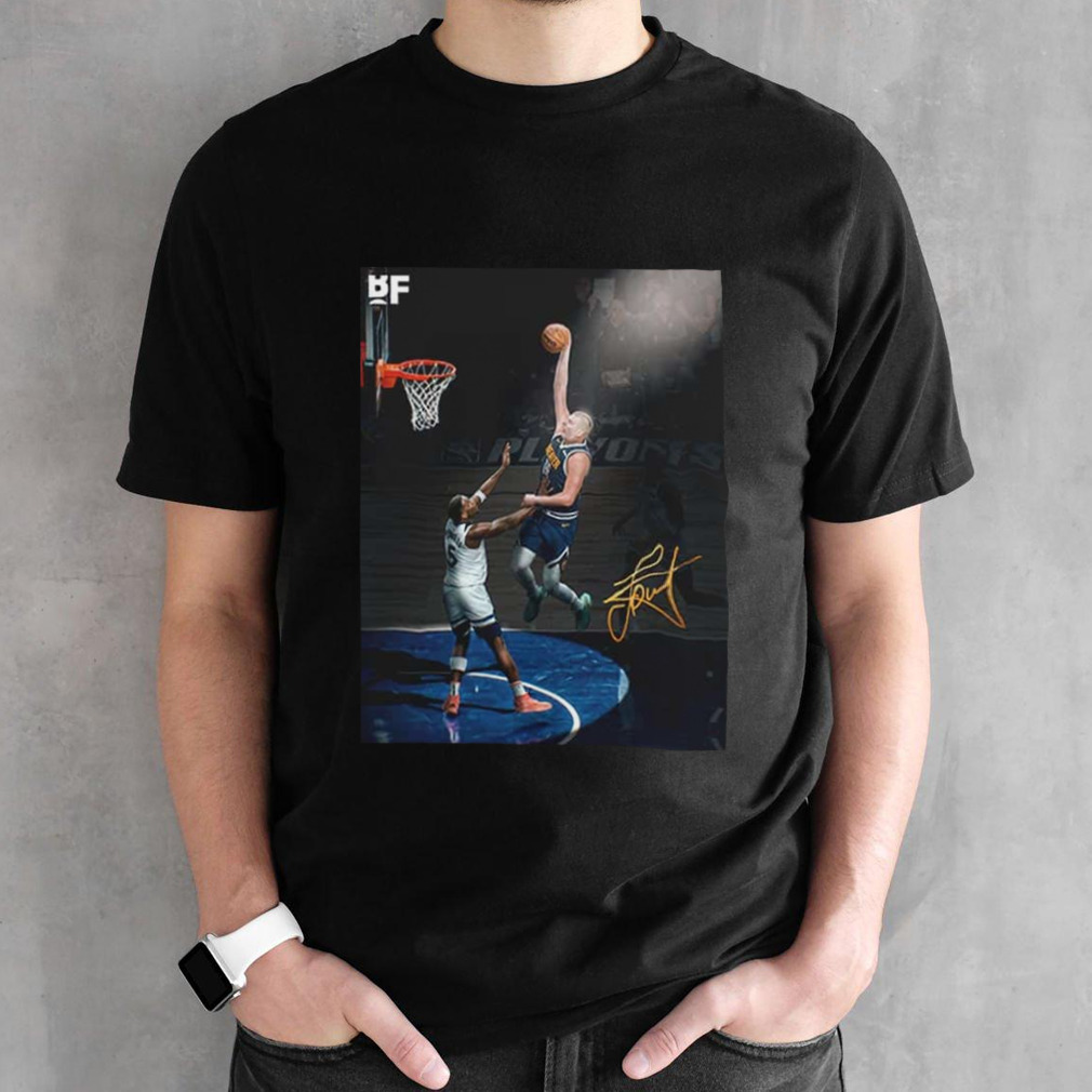 Best Moment Nikola Jokic Slam Dunk In Match Denver Nuggets vs Minnesota Timberwolves NBA 2024 Unisex T-Shirt