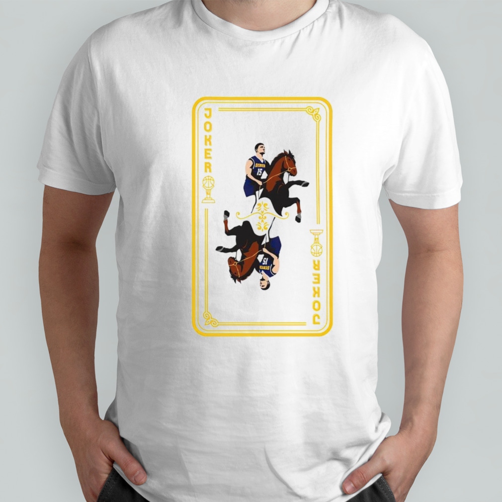 Denver Nuggets Nikola Jokic Joker riding horse playing card shirt