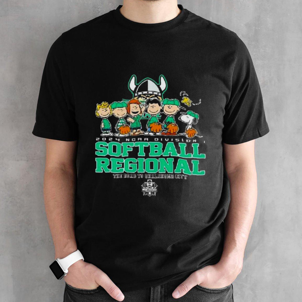 Peanuts Characters 2024 Ncaa Division I Softball Regional Cleveland State Vikings Logo Shirt