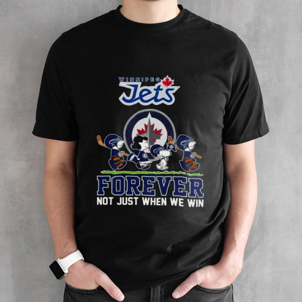 Peanuts Characters Abbey Road Winnipeg Jets Forever Not Just When We Win Shirt