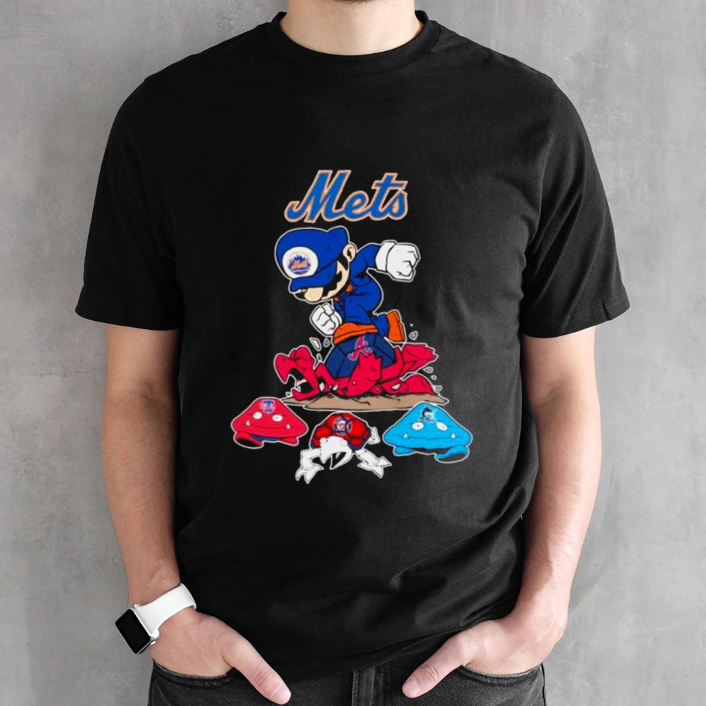 Super Mario New York Mets Stomp Atlanta Braves And Other Teams Shirt