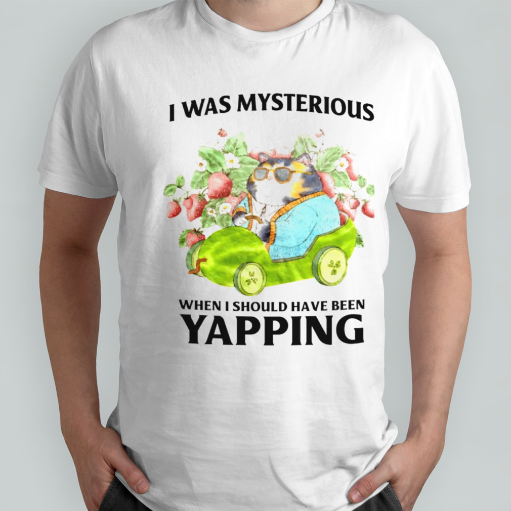 Cat I was mysterious when i should have been yapping shirt