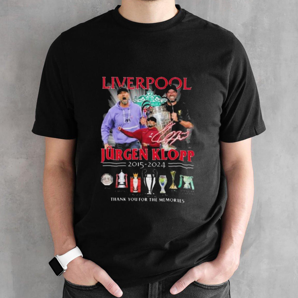 Liverpool Coach Jurgen Klopp 2015-2024 Thank You For The Memories Signatures shirt