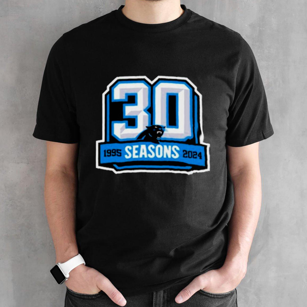 Carolina Panthers 30th Anniversary 1995-2024 Logo Shirt