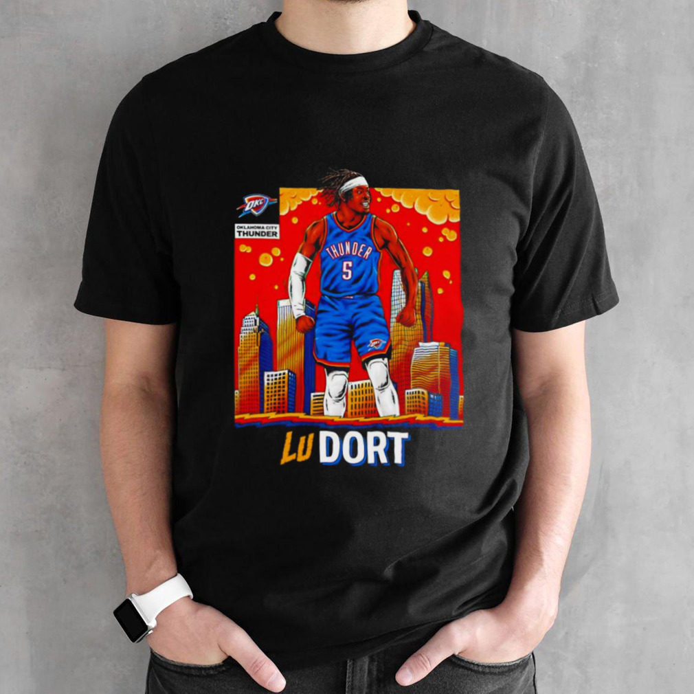 Luguentz Dort Oklahoma City Thunder city skyline shirt