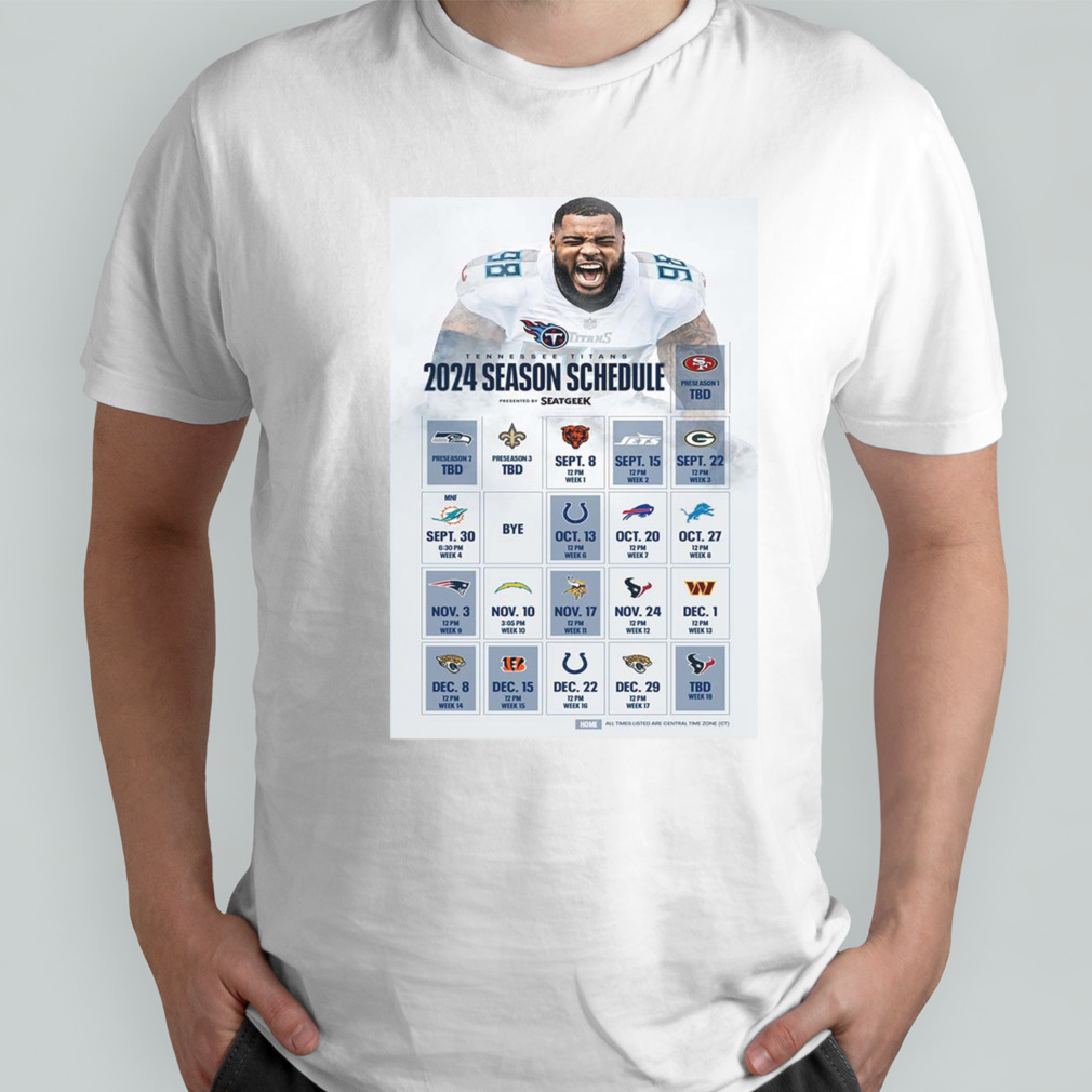 Tennessee Titans NFL 2024 Season Schedule Home Decor Poster shirt