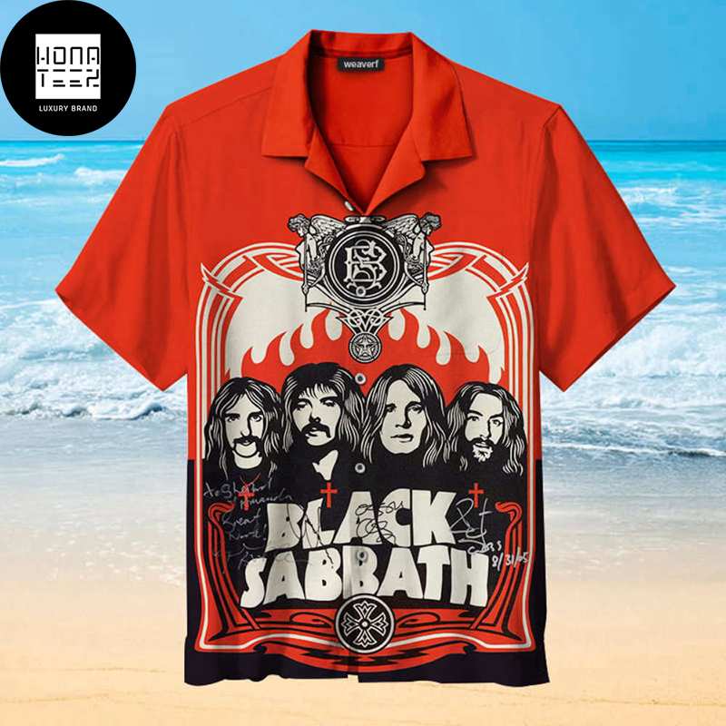 Black Sabbath With Sign Red Color 2024 Trendy Hawaiian Shirt