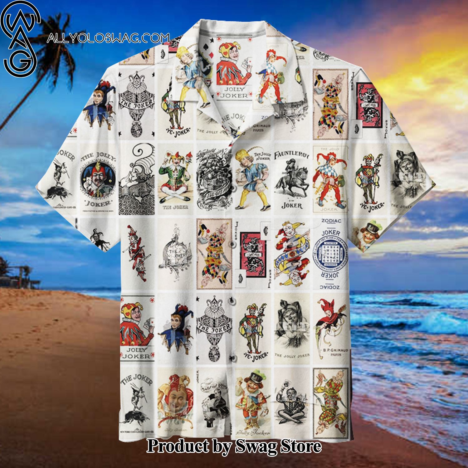 LITTLE JOKERS Photographic Print Hawaiian Shirt