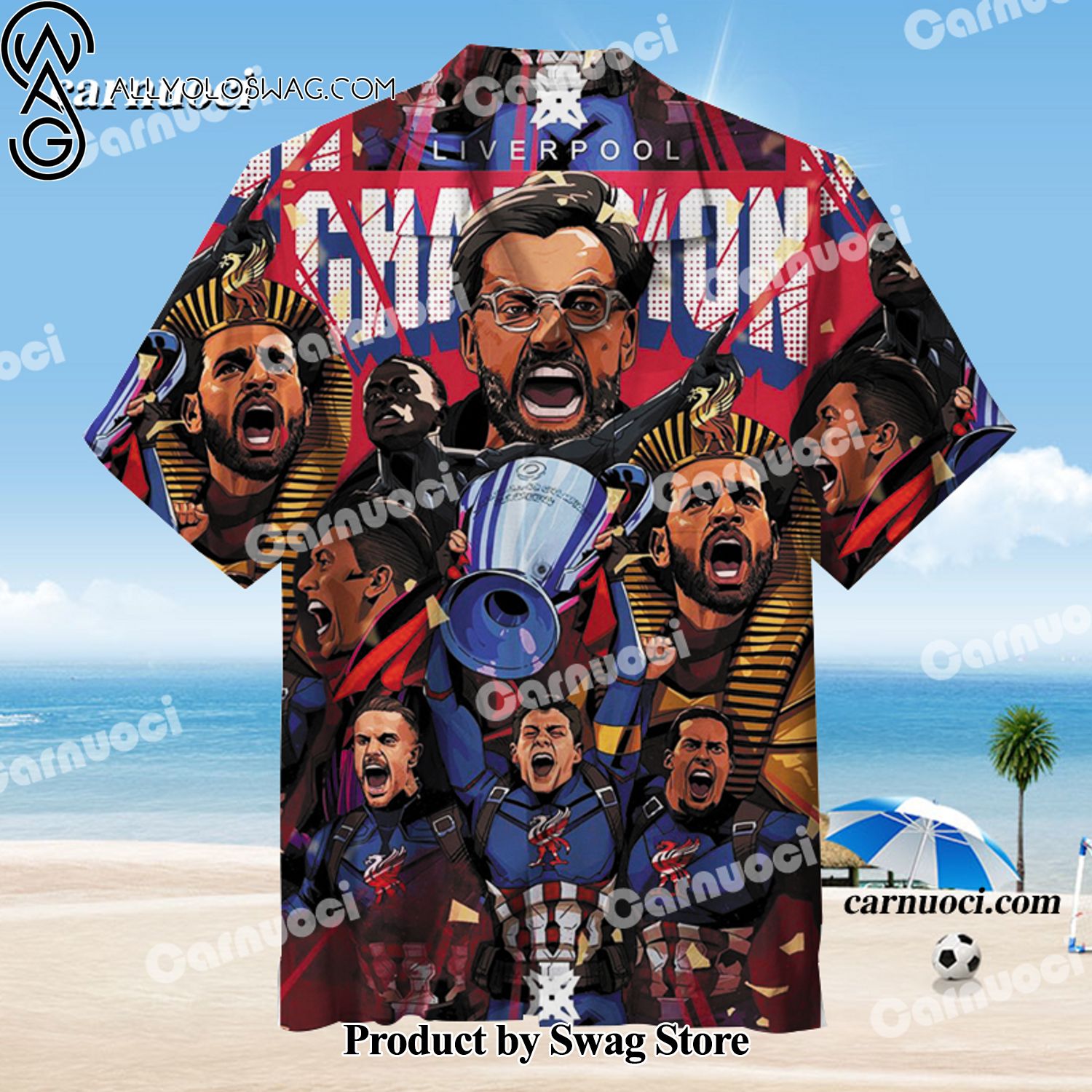 Liverpool Football Club Family Vacation Hawaiian Shirt